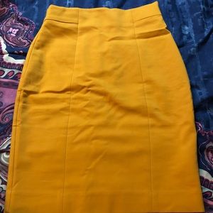 Mustard midi skirt